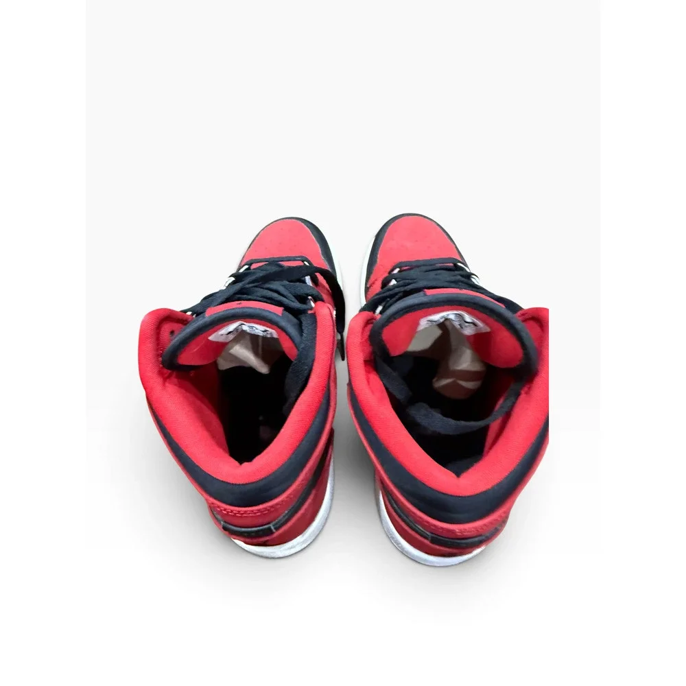 Air Jordan 1 Mid GS Youth 6Y Gym Red Black 554725-005 Worn Once